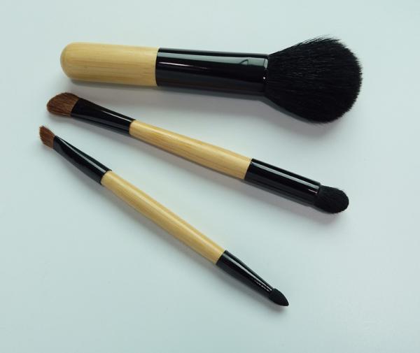 3pcs Cosmetic Brush Set , Mini Makeup Brushes For Travel 