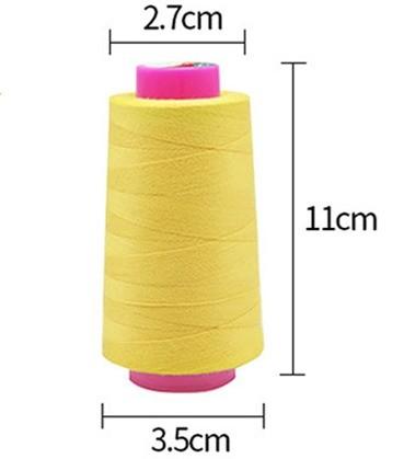 3000 Yards Black Sewing Thread 2 Pack 100% Polyester Spools for Knitting and Handmade Products MERCERIZED