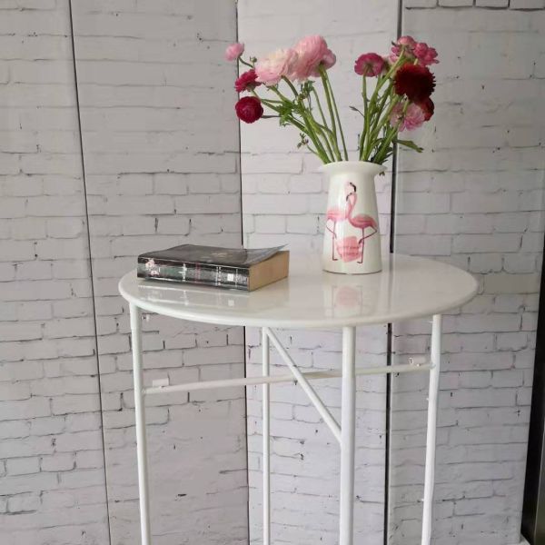 W60 x H57cm Home Round Metal Table House Kids Table For Painting