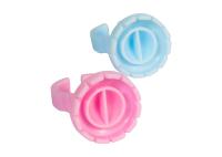 Disposable Pigment Ring Cup Tattoo Ink Grafting Eyelash Cup With Division Pink Blue Plastic