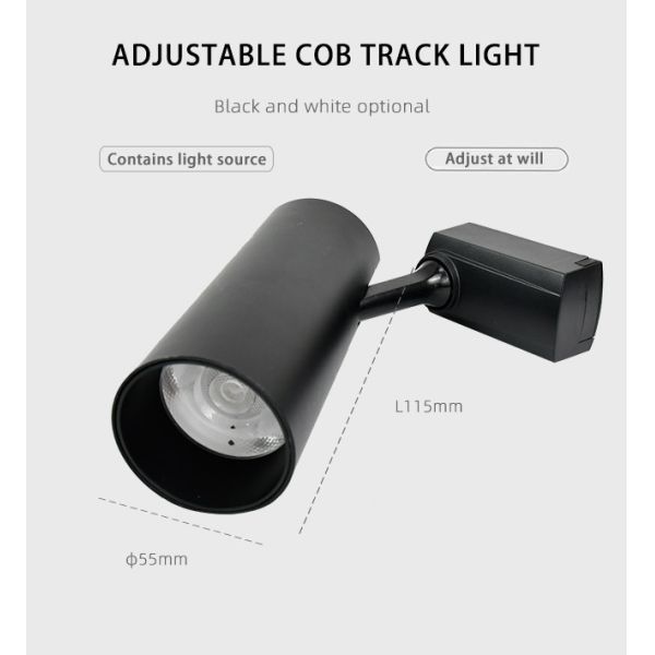 3000K / 4000K / 5000K LED Track Spotlight COB Surface Mounted Track Lighting