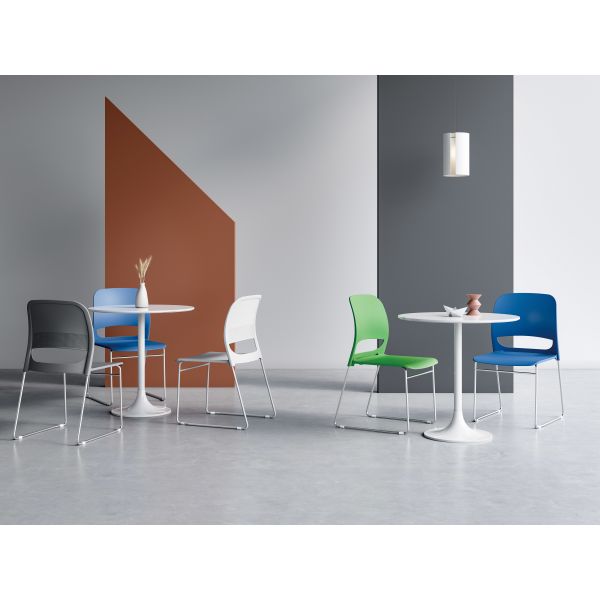 Durable Modern Plastic Chair Stylish Dining Chair for Commercial Restaurants Cafes and Office Spaces