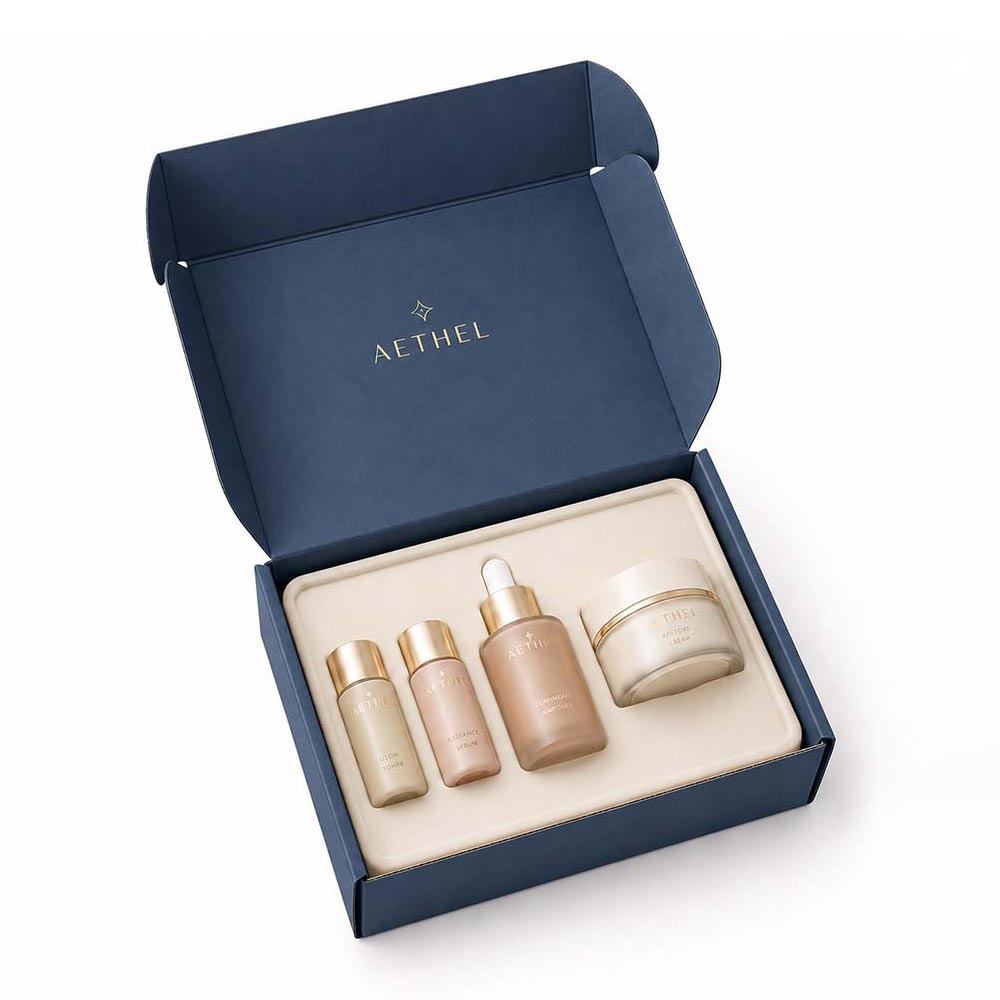 Custom Cosmetic Mailer Packaging Box Foldable With Plastic Insert