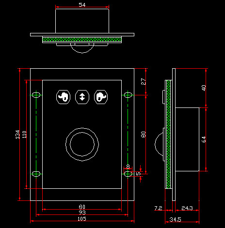 Износоустойчивая клавиатура с интегрированной сферой мыши 38мм трекбола