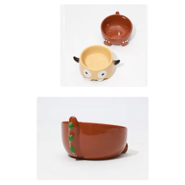 Creative Durable Pet Ceramic Bowls , Ceramic Dog Feeders Eco Friendly ODM