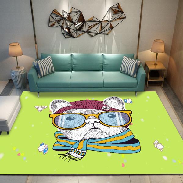 MOQ ONE Piece Printing outdoor kids Area play rug cheaper price polyester Bedroom Mat Rug
