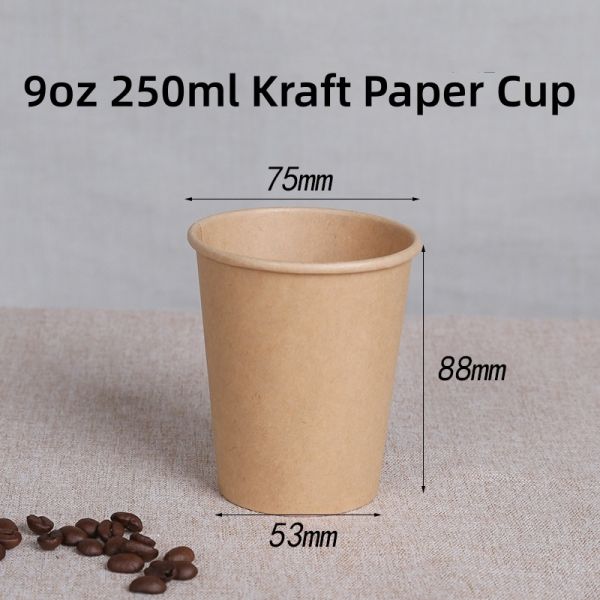Customized Disposable Kraft Paper Cup for Cold/Hot Water Estimated Delivery Time