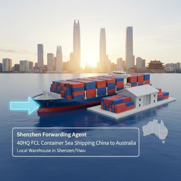Professional 40HQ FCL Container Freight Forwarding Service from China to Australia with Local Warehouse in Shenzhen/Yiwu