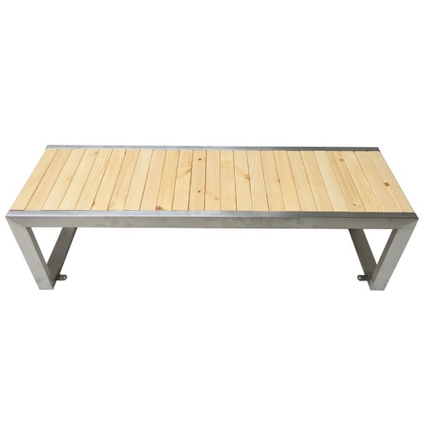 EN840 Certificate L2130mm Metal And Wood Garden Table