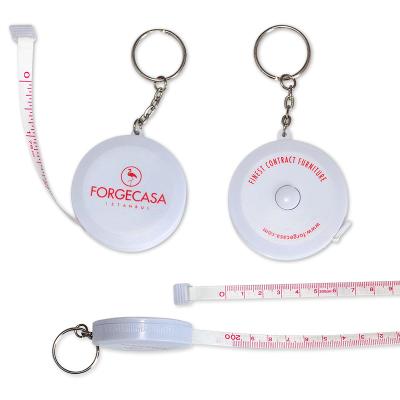 Medida retrátil da fita do presente do fechamento da qualidade 79inch 2Meters Mini Compact Keychain Soft Auto de Wintape com porta-chaves