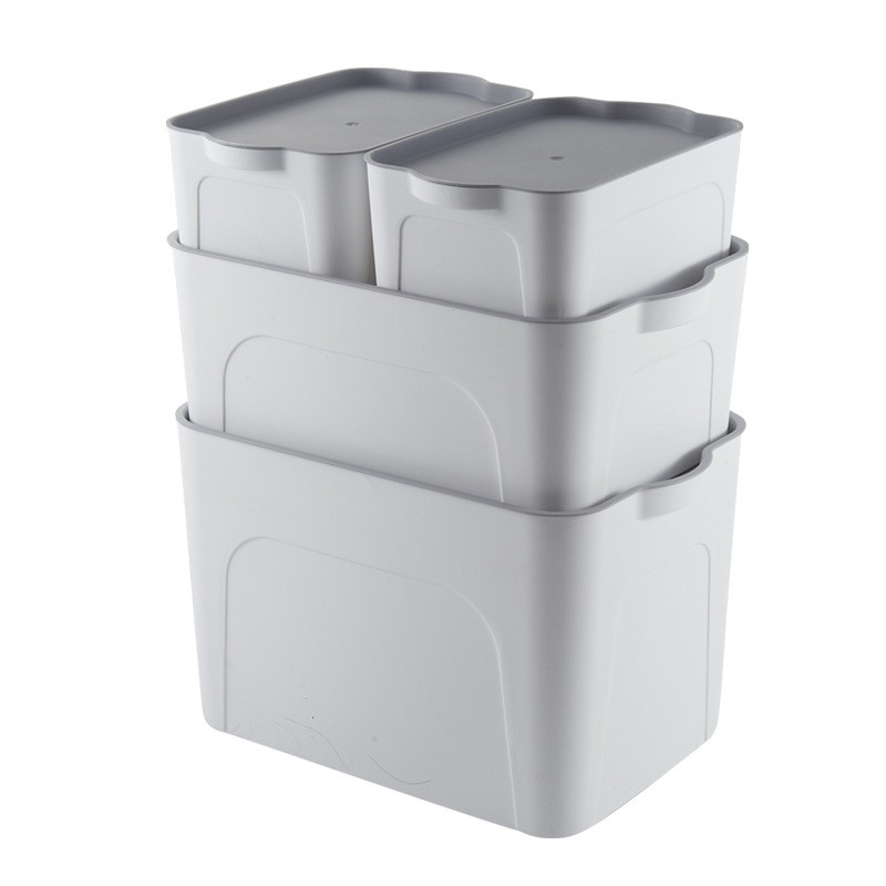 Factory Manufacture Large Capacity Four-Piece Dustproof Plastic Clothing Storage Boxes With Lid