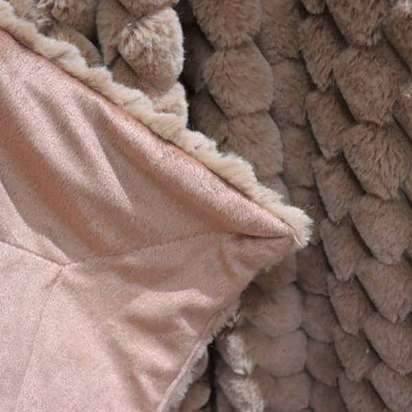 Coral Fleece Luxury Faux Fur Throws Large Faux Fur Blanket Double Sided For Winter