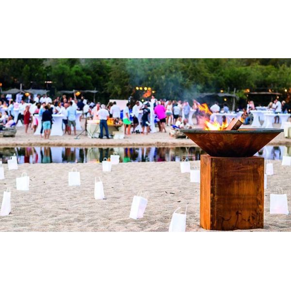 На открытом воздухе варя барбекю металла Corten ямы огня гриля БАРБЕКЮ сверхмощное античное