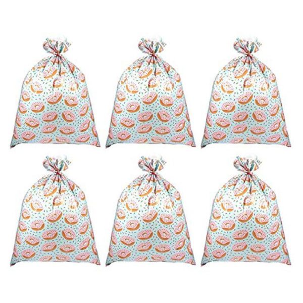 L'enveloppe de cadeau en plastique colorée de conception de vacances de Noël met en sac enorme/géant/X grands avec l'étiquette