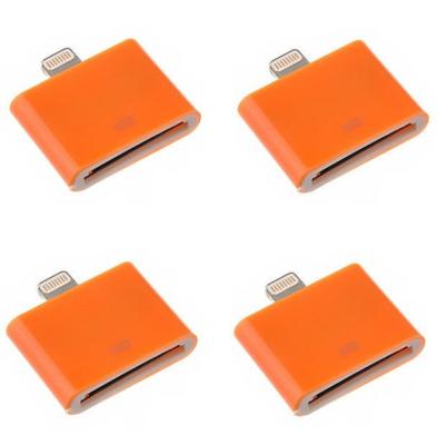 Fashionable 30 Pin to 8 Pin Data Sync Adapter for iPhone 5 5s 5c iphone4 cable cord Orange