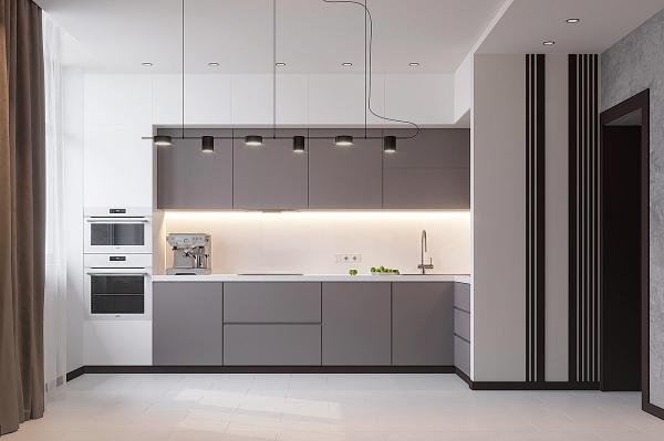 Hotel Modern Kitchen Cabinet With Laminate Door Finish And Particle Board Carcass
