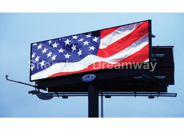 High Luminance Large Outdoor LED Highway Billboard PH16 Static Scanning For Cross Road