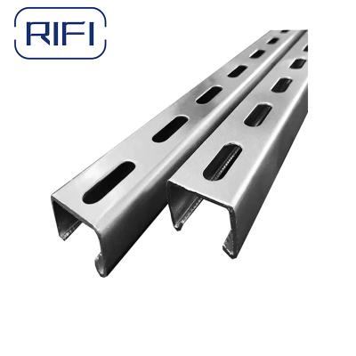 1 5/8 Unistrut C Canal de aço galvanizado Slotted Strut Canal