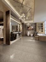 Tuile de porcelaine vitrée par beige jaune pour la décoration rustique élégante de mur de douche