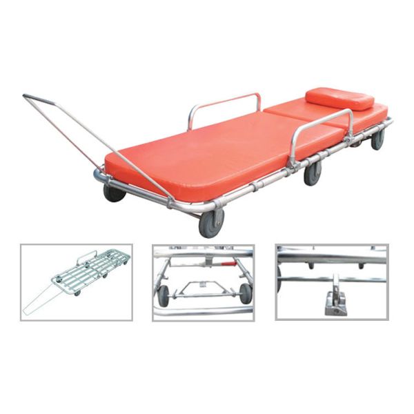 New Design Aluminum Alloy Automatic Loading Wheeled Emergency Ambulance Stretcher