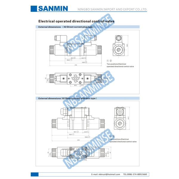 Клапан соленоида ФВ электрический гидравлический, гидравлические клапаны управления по направлению соленоида