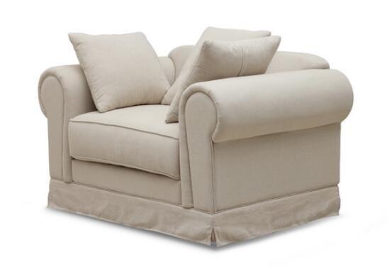 American style Linen fabric upholstery classic 1-seater sofa,lounge chair,living room sofa