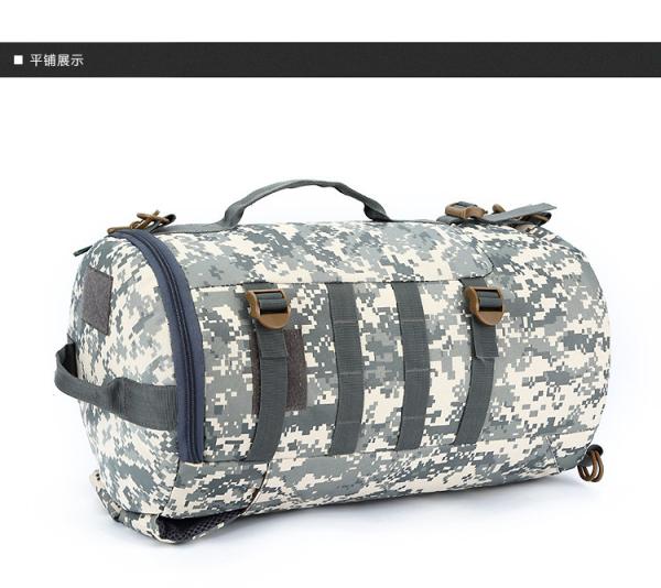 CAMO DOUBLE SHOULDER BUCKET BAG LARGE CAPACITY OUTDOOR CAMO BACKPACK SINGLE SHOULDER CROSSBODY TRAVEL BACKPACK HANDBAG