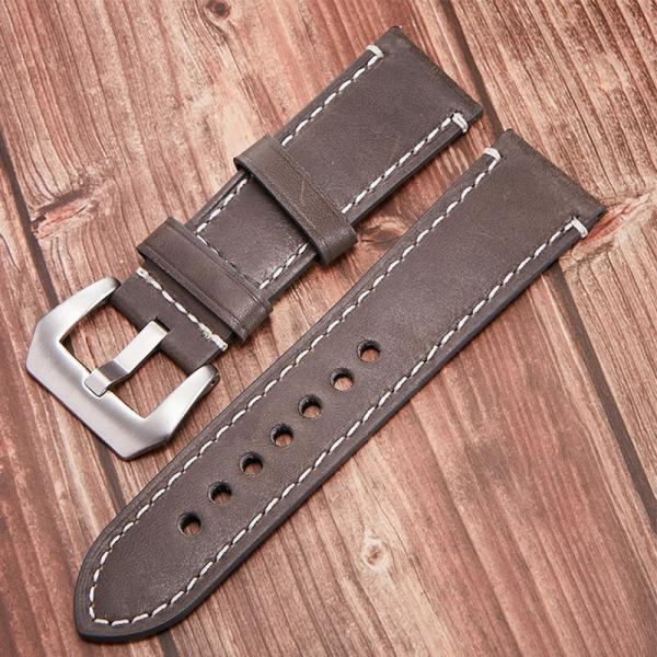 Watch band  leather wrist strap watch accessories pin buckle strap 20mm22mm24mm suitable for smart watch flat interface