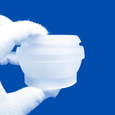 Peças curvadas esféricas fazendo à máquina frágeis de quartzo da elevada precisão do vidro de quartzo