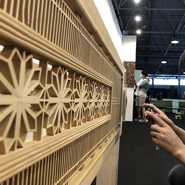 Японский раздел твердого соснового леса Kumiko древесины Hinoki декоративный