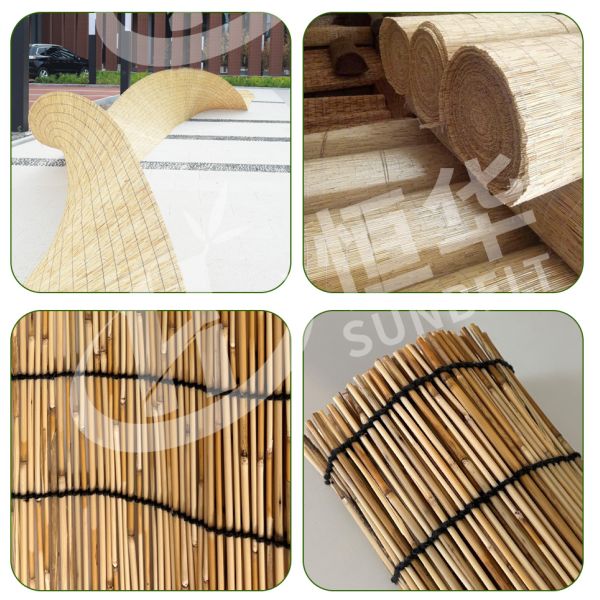 Natural Wicker Fence Panels Roller Light Weight Willow Fence For Yards Privacy