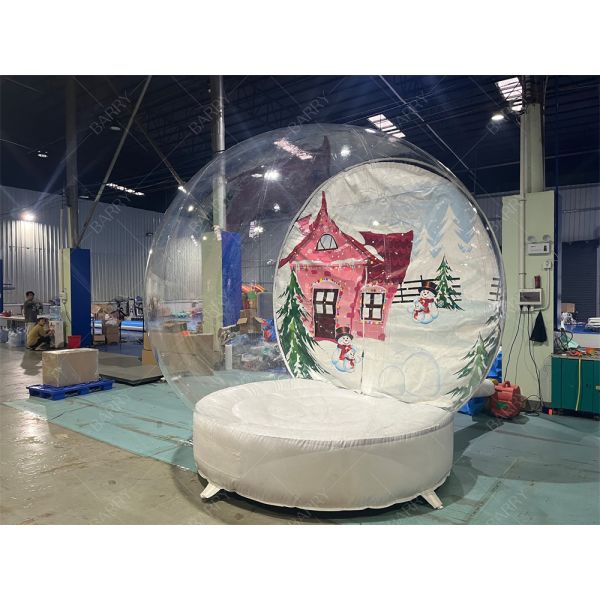 Décoration de club de nuit de 3m Noël Tente à boule de neige claire Tente gonflable Maison du Père Noël Grotte de Santa Oxford Tente à bulles de Noël