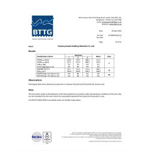 HAINING HAOBO BUILDING MATERIALS CO.,LTD Сертификации