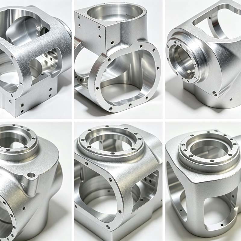 Custom  CNC Milled 6061 T6 Aluminum Alloy Hollow Housing with Uniform Matte Silver Finish