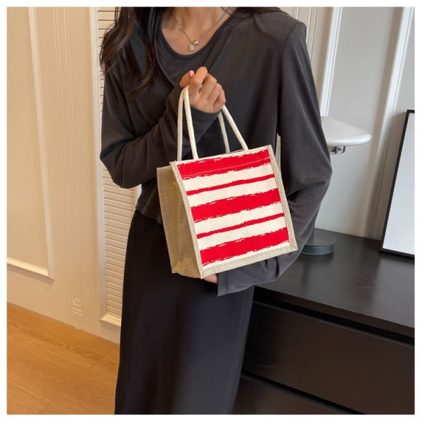 TOTE BAG CANVAS BAG CANVAS GIRL NEW PRINTED TOTE INS PORTABLE BENTO LUNCH BOX WORK