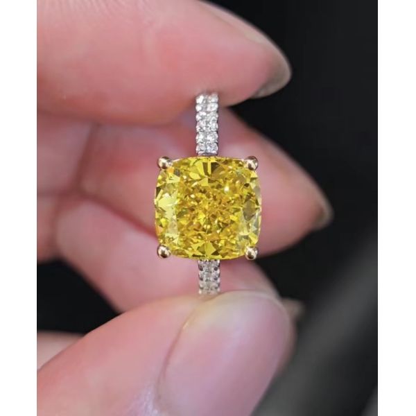 Yellow Diamond Lab Grown Diamond Rings Engagement Wedding Ring