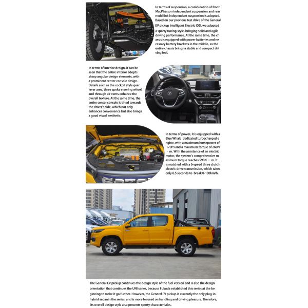 4х4 Подержанные средние электрические пикапы Новое энергетическое транспортное средство Foton