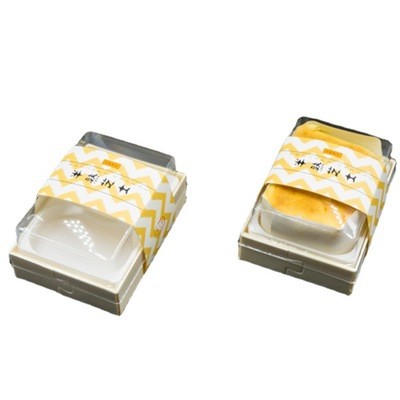 Biodegradable Bread Pastry Dessert Takeaway Boxes OEM ODM Swiss Roll Cake Packaging