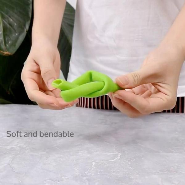 Bendy Tumblers Compatible Silicone Drinking Straws Assorted Color Soft And Bendable