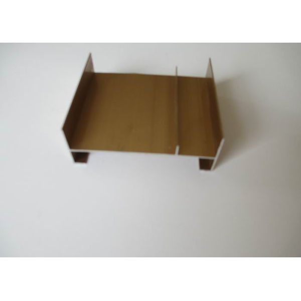 Golden Anodized Aluminium Track Extrusions Mill Finish OHSAS ISO9001 Certification