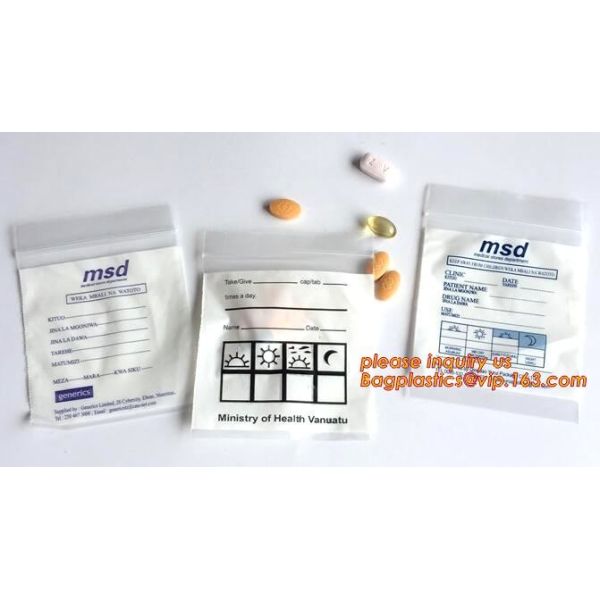 Medical Zipper Bag/LDPE Medical zipper bag/Medicine zipper Bag, writable medical Zip lockk pills capsule packaging bag zip
