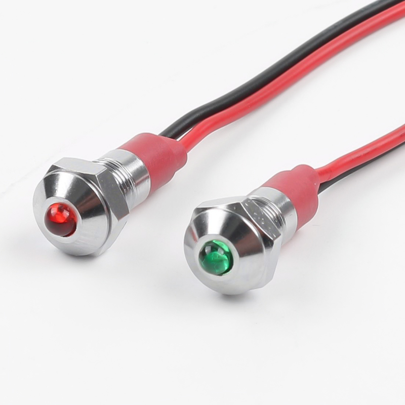 HongYe YZ-6MM-DDZ Waterproof IP65 Metal LED Indicator Light Multi-color 50,000 Hours Lifespan 6V-24V-220V for Industrial
