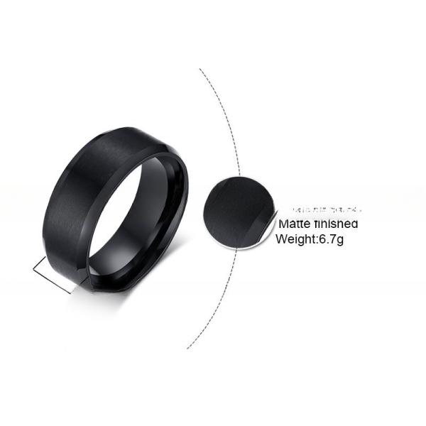 Wedding Stainless Steel Rings Plain Beveled Edges Matte Finished Brushed 8mm 6mm for Anniversary