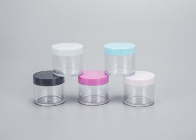Frascos plásticos cosméticos do picosegundo com círculo claro vazio das tampas