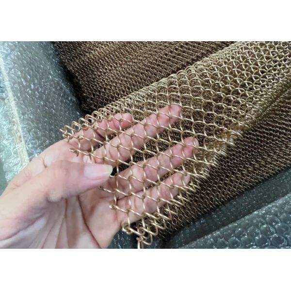 Maille de décoration de chaîne en aluminium de couleur bronzée de longueur de la taille 0.6M 170M pour le rideau