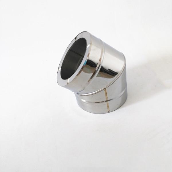 90 Degree Elbow Double Wall Angled Chimney Pipe With Ceramic Fibers Insulation