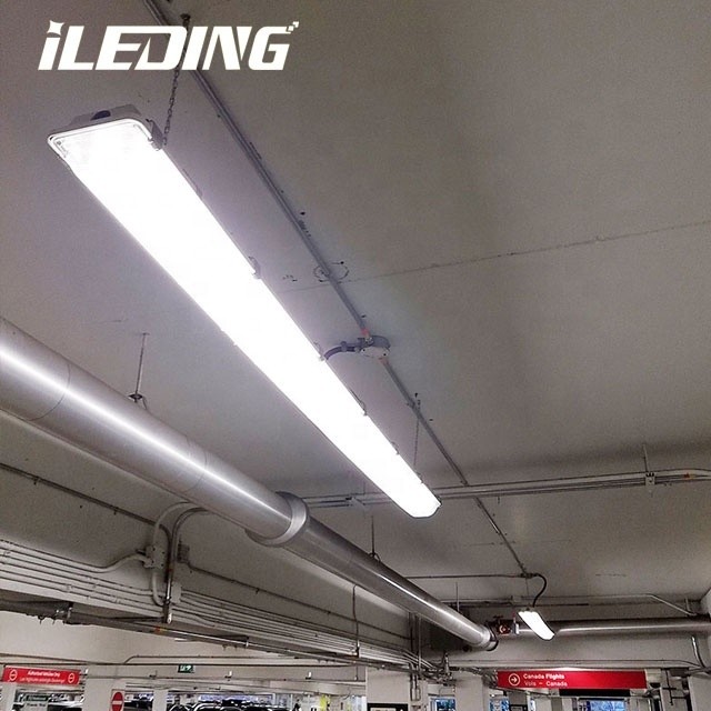 80 CRI 100W 8ft LED Vapor Tight Garage Light Fixture Waterproof Tri proof Light Fixture