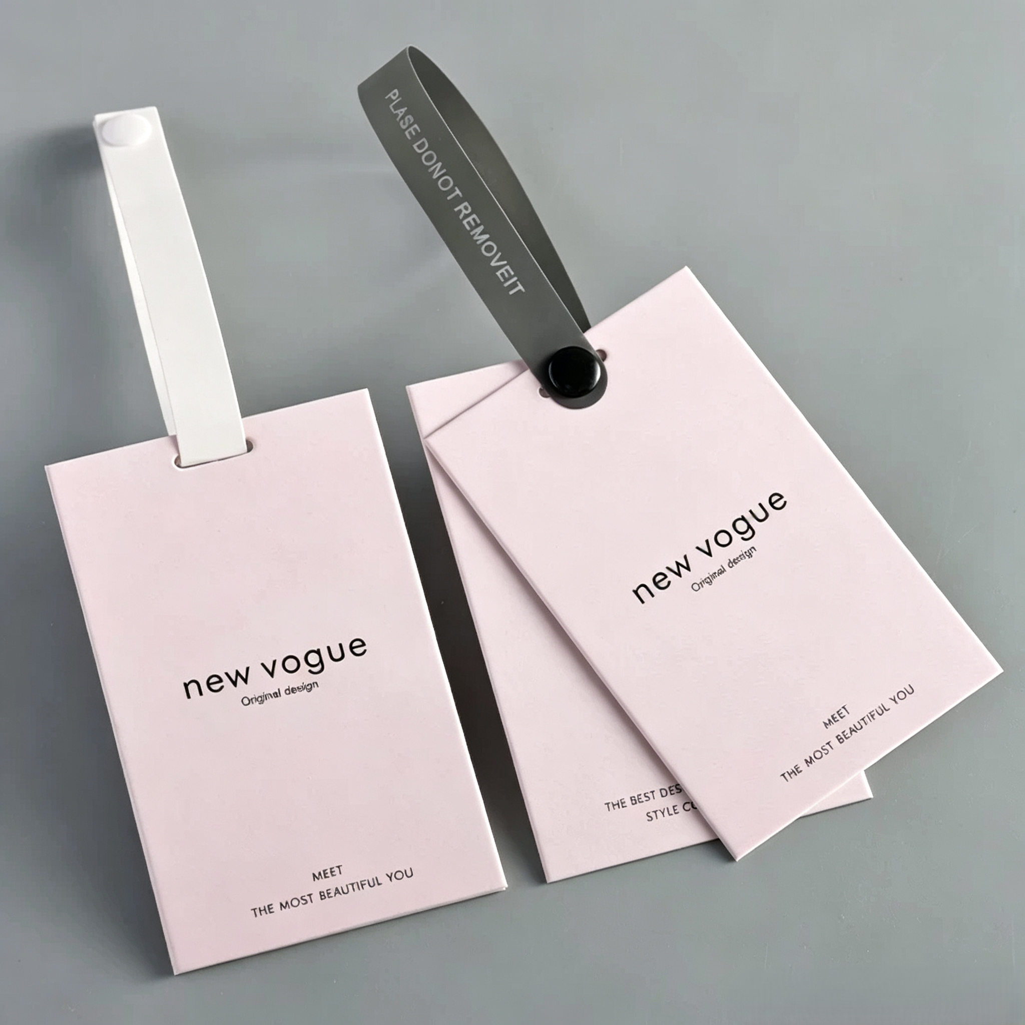 Paper Hang Tags With Tamper-Evident Loop Fasteners For Apparel Branding