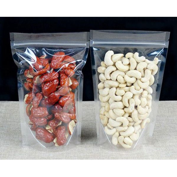 Resealable Transparent Food Pouch Bag Zipper Seal Packaging