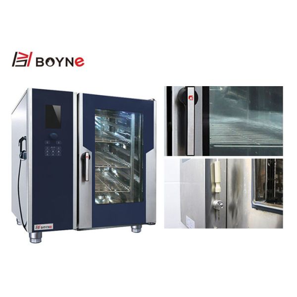 Electric 6 Trays Steam Combi Oven With Injection 380v Stainless Steel for saving the time and one people can operate